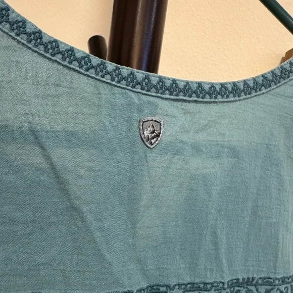 KUHL Teal Sleeveless Cotton Tank Top - Picture 5 of 5